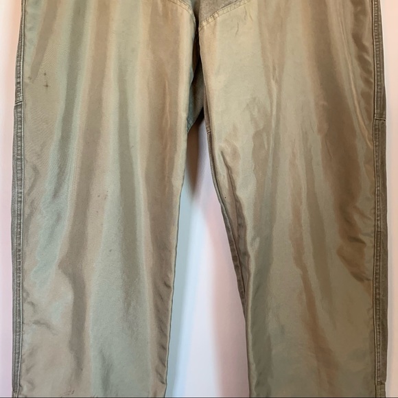 SOLD!  Columbia Brush Pants Mens 40 x 32 Green Tan Outdoor Hunting Field Work - Picture 3 of 13